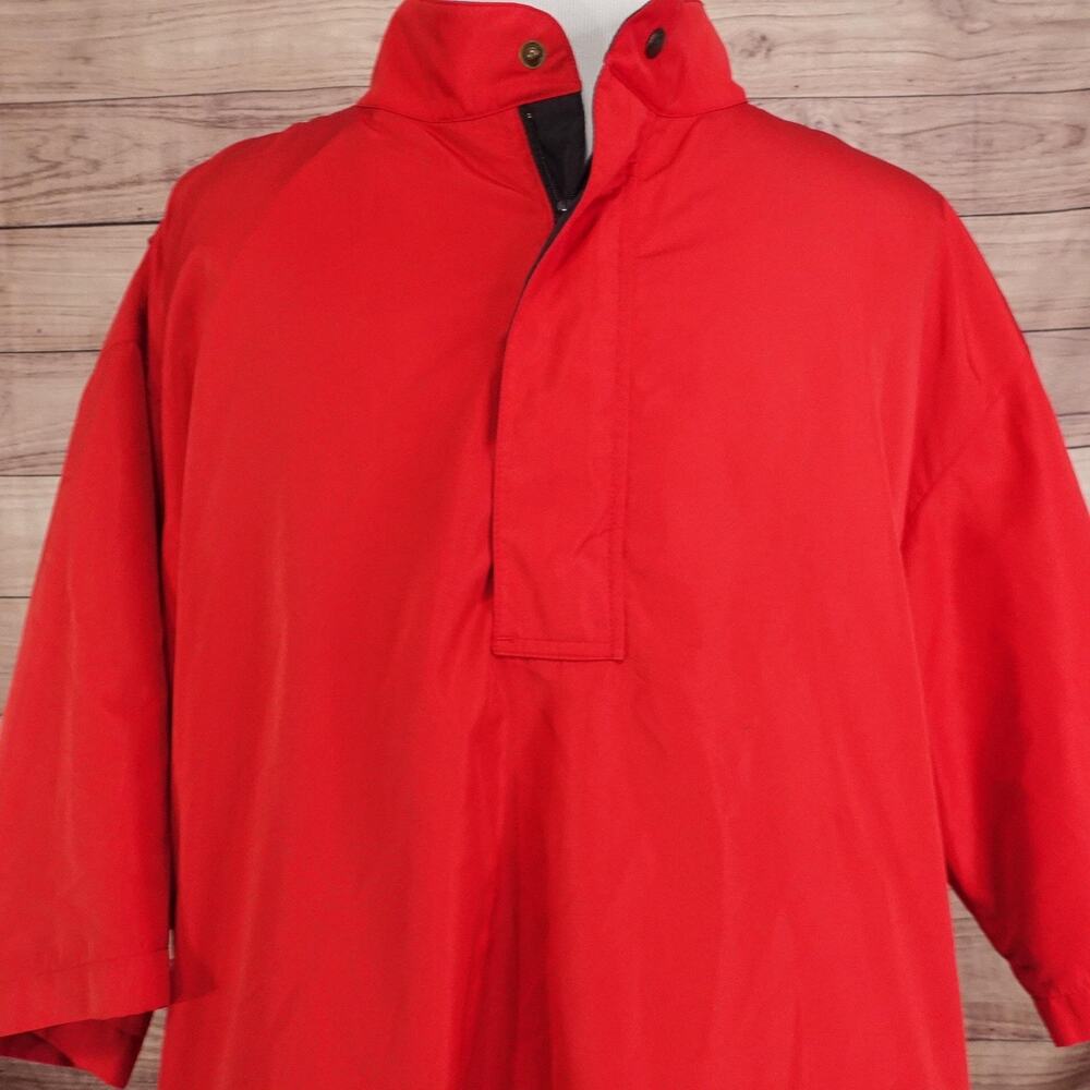 FootJoy DryJoys FJ Pullover Mens 2XL Red Golf Windbreaker Short‎ Sleeve Jacket